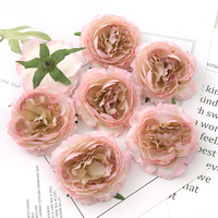 30 sztuk 8cm piwonia sztuczny jedwabny kwiat głowy do dekoracji ślubnych DIY pudełko na prezent, wieniec Scrapbooking, rzemiosło sztuczne kwiaty 5